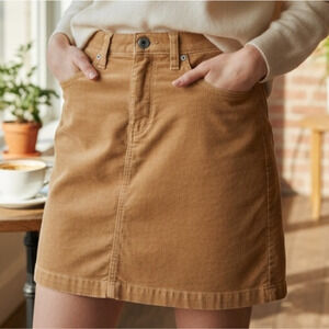 Camel Corduroy Skirt Women’s 4 St. John’s Bay Y2K Retro Revival Vintage A-Line